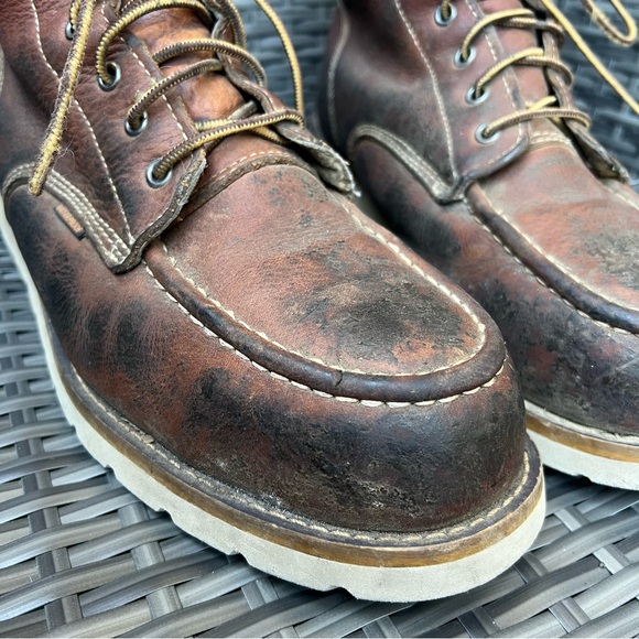 Carhartt Men's Brown Leather  Steel Toe Safety Work Boots Size 12 M Distressed - Picture 4 of 17